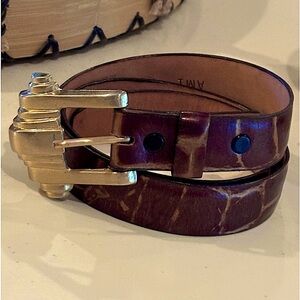 Vintage 80’s Catherine Dial Easley Art Deco Style Leather Belt!